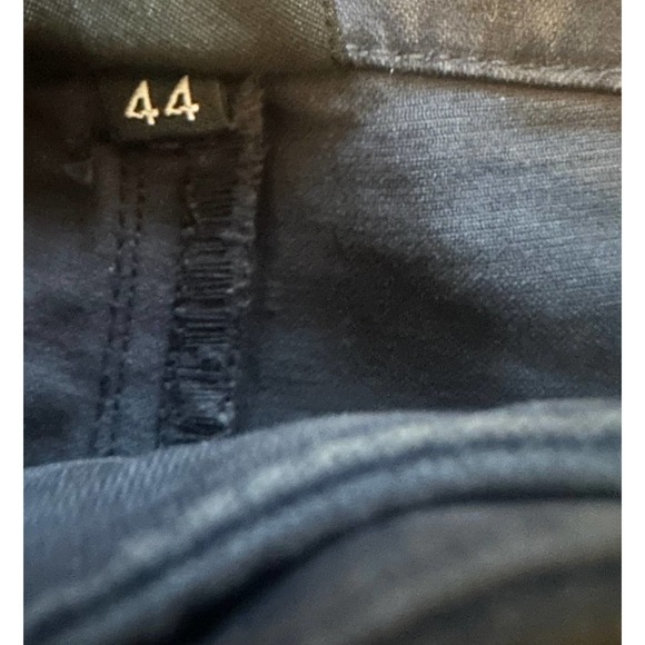 Men EUR 44 Aspesi Black Chino Pants Trousers Slacks Flat Front Cotton Italy - Picture 4 of 6